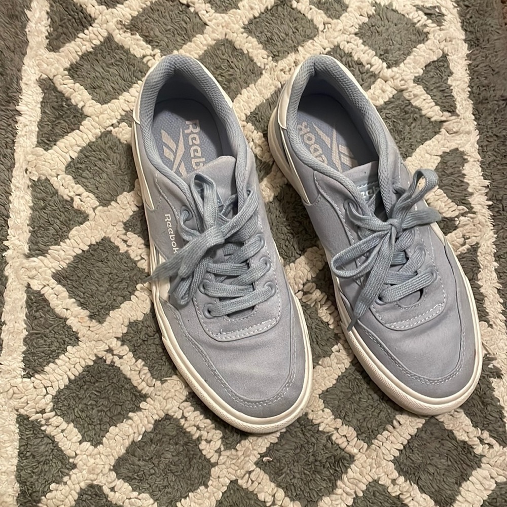 Reebok light blue shoes